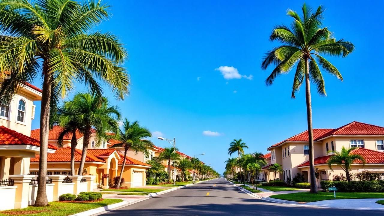 Mediterranean-style coastal homes with red tile roofs in East Boca Raton.